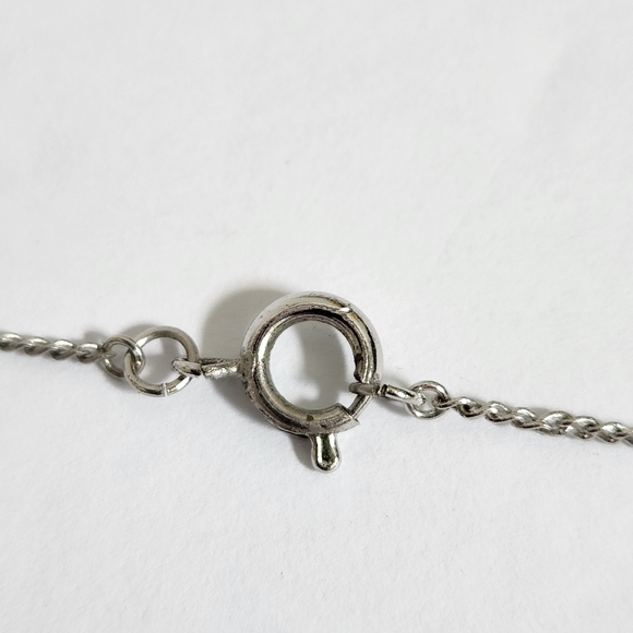 Sterling Silver Hear with Crystal Necklace - Picture 9 of 14